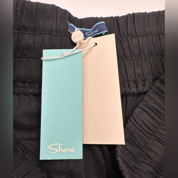 SHORE Black CARGO LINEN PANT size Medium New with Tags!‎ - Picture 9 of 11